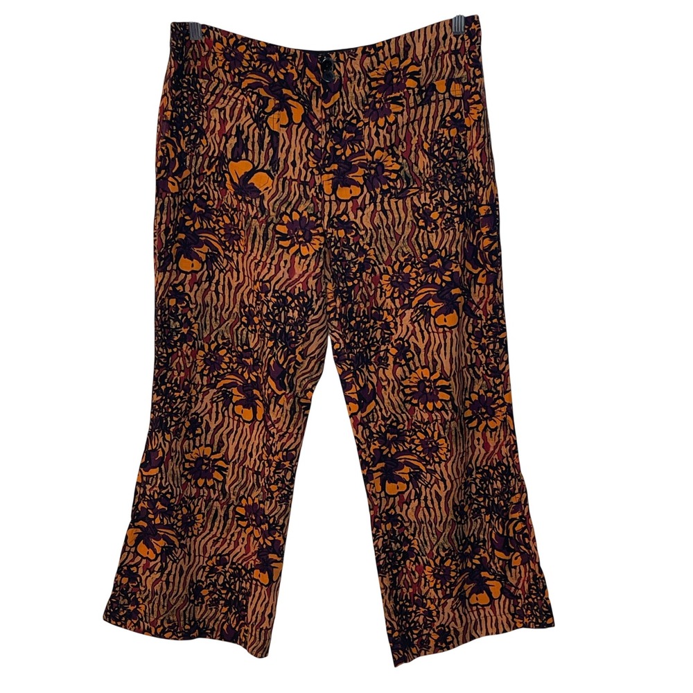 Free People  Floral Tropical Print Wide Leg Pants Women's Size M
